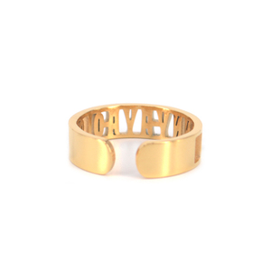 Dropshipping Stainless Steel 18K Gold Custom Personalized <strong>Name</strong> <strong>Ring</strong> - Product Image 3