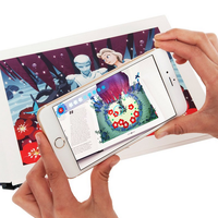Réalité augmentée (RA) enfants fantaisie apprentissage précoce impression de livres d'animation en carton 3D