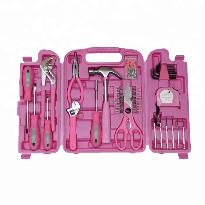 149 Pcs Huishoudelijke Tool Sets Dames Roze Schroevendraaiers Hand Tool Box