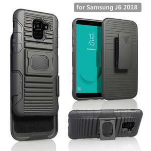 2017 caliente duro resistente Combo cinturón Clip híbrido armadura teléfono caso para <span class=keywords><strong>Samsung</strong></span> J6/<span class=keywords><strong>J8</strong></span> 2018 - Product Image 1