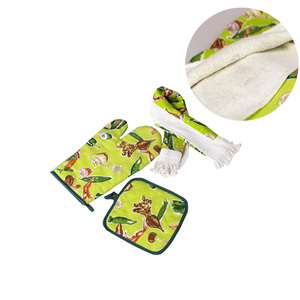 Drôle coton tissu impression cuisine ensemble de four mitaines et <span class=keywords><strong>manique</strong></span> et serviette - Product Image 4