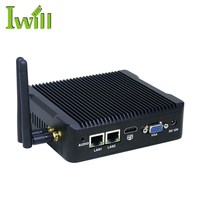 Micro PC Computadora J1900 Quad Core Fanless & Win10/Linux WLAN Industrial Barato Mini PC con Restaurar AC Power Barebone System
