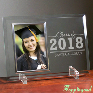 Laser Cut Glass <strong>Graduation</strong> Photo <strong>Frame</strong> for School Gifts - Product Image 1