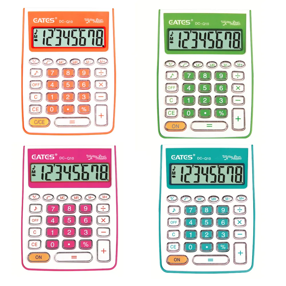 Promotion Gift 8 Digits Colorful Mini Size General Purpose Calculator Good Quality Transparent Keys Office Electronic Calculator