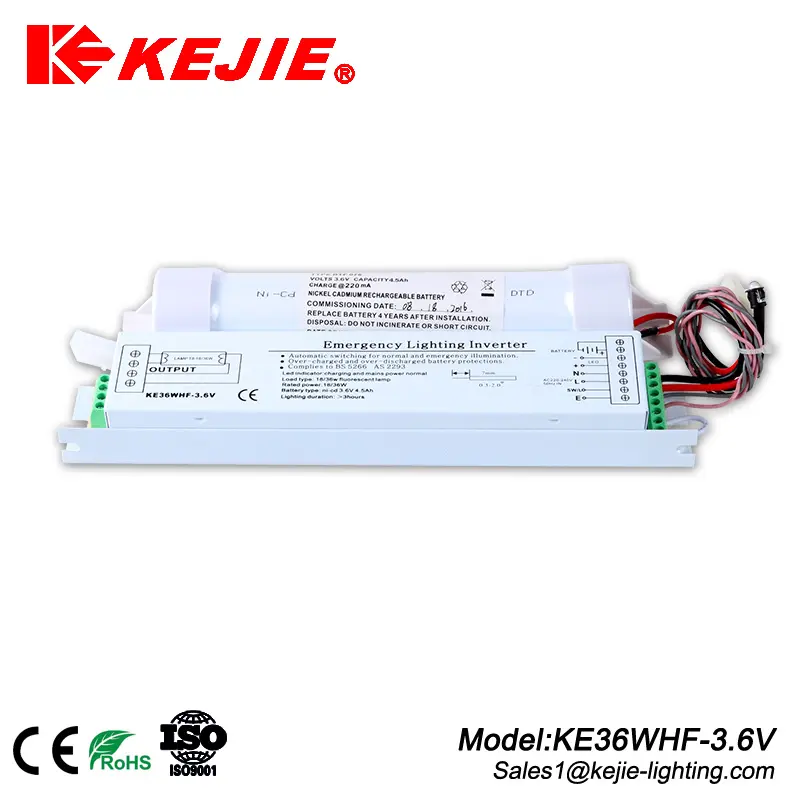 Kejie 9W/18W/20W/24W/25W/30W/40W Dc220V Output Emergency Conversion Kit Led Emergency Module With 1-3H Battery Backup