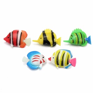5 Pcs/Set Plastik Palsu Floating Buatan Ikan Tropis Simulasi Vivid Lanskap Tangki Akuarium Ornamen Dekorasi Aksesoris - Product Image 1