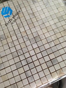15x15 Petit Blanc Calacatta Or Puce Carrée <span class=keywords><strong>Mosaïque</strong></span> de Marbre Types de Carreaux Décoratifs pour la Cuisine - Product Image 6