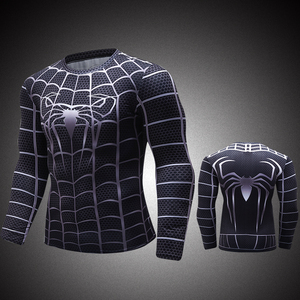 Cody Lundin manica lunga supereroe Spiderman compressione T Shirt <span class=keywords><strong>uomo</strong></span> <span class=keywords><strong>Fitness</strong></span> Body Building <span class=keywords><strong>abbigliamento</strong></span> top - Product Image 4