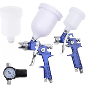 Air Spray Gun Kit With 3pc Plastic Mugs & 3pc Spray Gun & Aluminumボックス