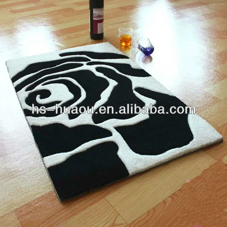 Tapis shaggy de décoration de chambre à coucher, nouveau design en 3D, tendance,