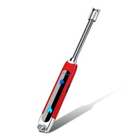 Briquet électrique USB rechargeable coupe-vent à arc plasma sans flamme, flexible, pour cuisine, barbecue, extérieur, camping, cuisinière, cheminée