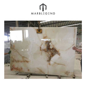 Pannelli della decorazione della parete di prezzi di fabbrica di lusso cinese retroilluminato bianco <span class=keywords><strong>onice</strong></span> <span class=keywords><strong>marmo</strong></span> per la vendita - Product Image 3