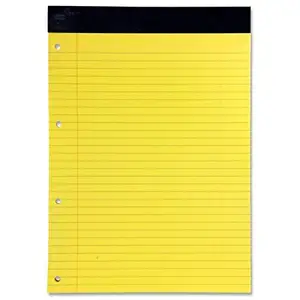 75gsm ofset kağıt 50 yaprak baskılı A4 sarı yasal Pad yazma yapışkan notlar Pad not