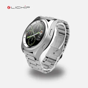 LICHIP L-G6 montre smart watch avec Gravité Capteur de Fréquence Cardiaque Sync Répertoire Acier Inoxydable podomètre