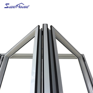 Ventanas de Vidrio Comerciales Usadas Superhouse, Puertas Plegables de Aluminio y Vidrio para Patio Exterior, Apilables, Bi-plegables, <span class=keywords><strong>en</strong></span> <span class=keywords><strong>Venta</strong></span> - Product Image 6