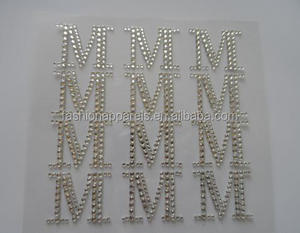 Ferro su strass in grassetto trasferimento, alfabeto Hotfix <span class=keywords><strong>adesivi</strong></span> strass - Product Image 5