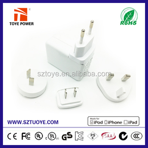 <span class=keywords><strong>4</strong></span> port usb adaptateur <span class=keywords><strong>5</strong></span> <span class=keywords><strong>v</strong></span> 4a chargeur usb avec le ROYAUME-UNI/UA/UE/US interchangeables bouchons - Product Image 3