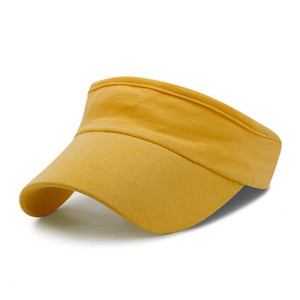 Custom Plain Visor Cap, Sweat Fabric Sun Visor with Adjustable <strong>Velcro</strong> <strong>Strap</strong> - Product Image 3