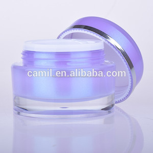 Respetuoso del medio ambiente 50 g cuidado de la <span class=keywords><strong>piel</strong></span> de acrílico púrpura cosmética jar embalaje - Product Image 3