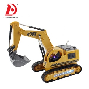 HUADA per bambini macchine ingegneristiche 5CH lega RC escavatore giocattolo elettrico in metallo telecomando costruzione auto Set camion - Product Image 4
