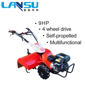 cheap gasoline weed remover agriculture hand ploughing machine mini garden tiller