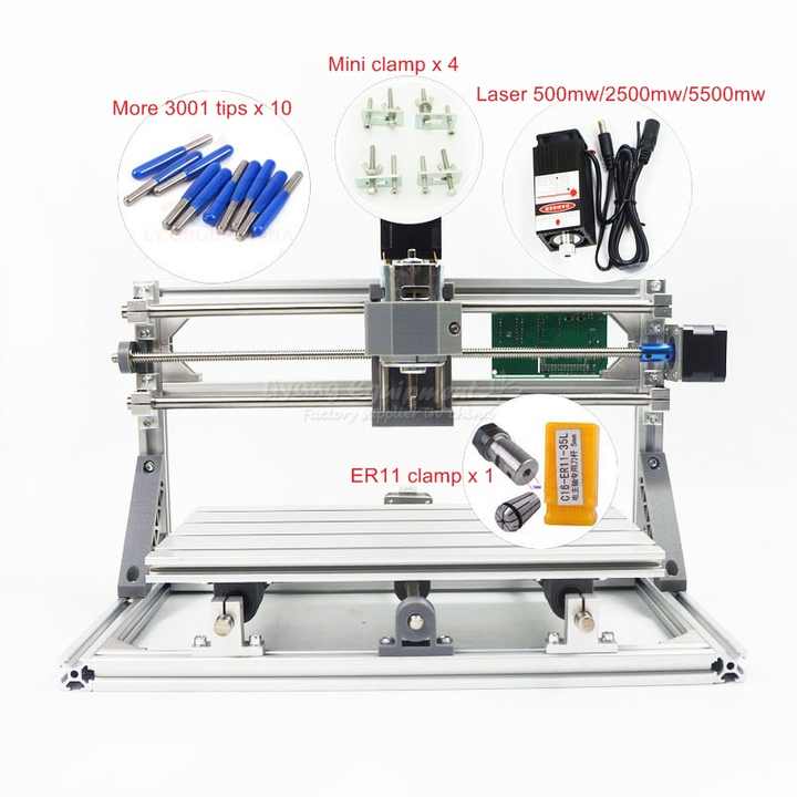 DIY 500mw レーザー CNC セット (彫刻機・加工機) 50cm*90cm 