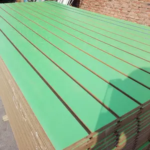 1220*2440*15mm 11 라인 mdf 나무 패널 화이트 멜라민 슬레이트 벽 패널