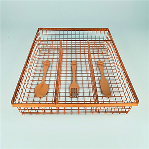 Più prevalente vassoio utensile in metallo WIER con cucchiaio e forchetta forma di rame posate vassoio - Product Image 5