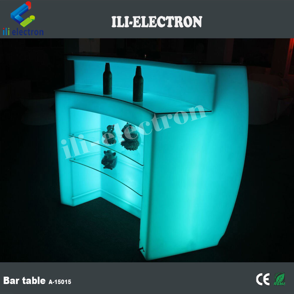 Commmercial comptoir de bar/moderne comptoir de bar/lumineux led comptoir de bar