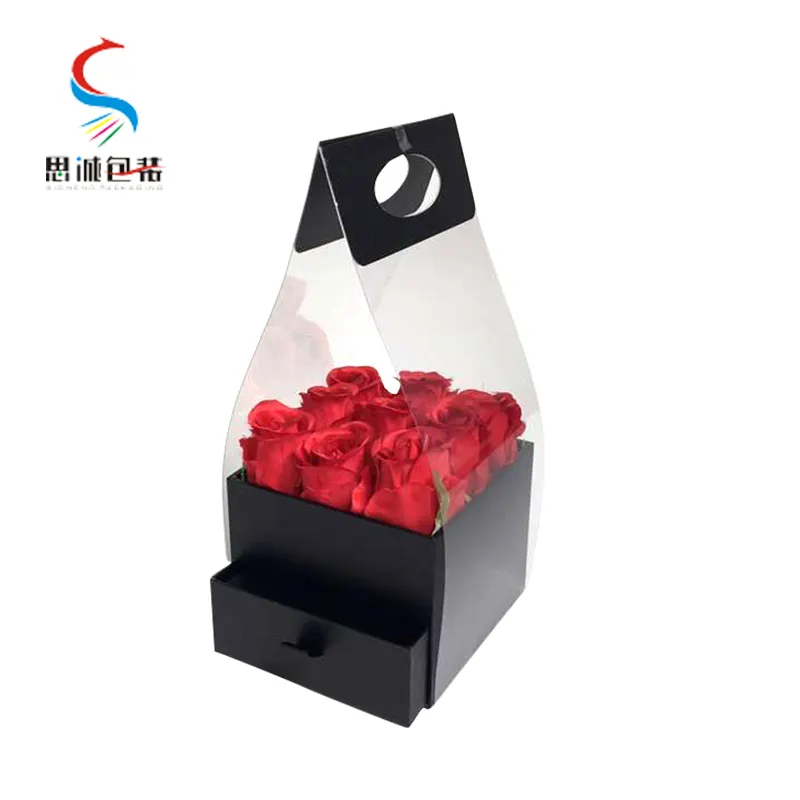 Производство подарочных коробок, упаковка розы, акриловая коробка для цветов