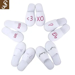 Personalized Party High Quality Slippers Disposable Wedding Slippers for Bride and Bridesmaid