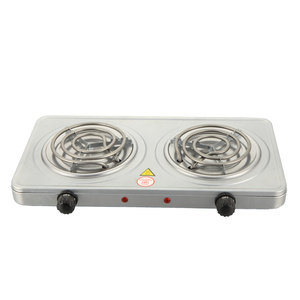 Piano Cottura <span class=keywords><strong>Elettrico</strong></span> a Doppia <span class=keywords><strong>Piastra</strong></span>, <span class=keywords><strong>Fornello</strong></span> <span class=keywords><strong>Elettrico</strong></span> da Cucina con 2 Fuochi 1000+1000 W - Product Image 1