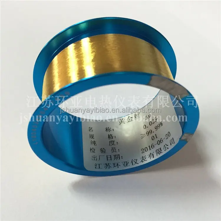 중국 제조자 0.025mm 고품질 99.99% Au 금 철사
