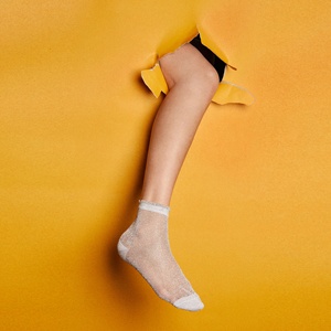 <span class=keywords><strong>Chaussettes</strong></span> de jolies filles en fil à paillettes métallisé coloré japonais - Product Image 1