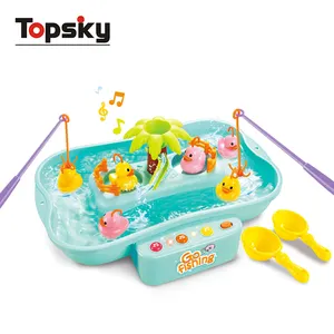 A batteria giocattolo gioco di pesca acqua divertente da bagno anatra giocattolo set con la musica per il bambino