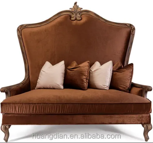 Diseño de sofá moderno de esquina, estilo clásico barroco, fábrica de muebles de china