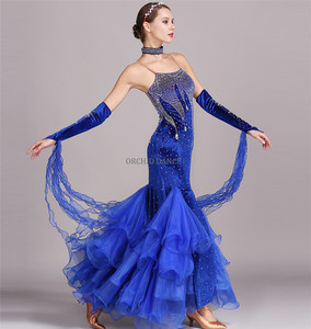 पेशेवर Rhinestones प्रतियोगिता पहनने सेक्सी बॉलरूम नृत्य पोशाक - Product Image 1