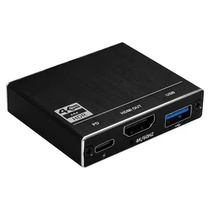USB 3.1 סוג-C כדי HDMI 4K @ 60Hz עם USB-C נשי 100W פ"ד 5Gbps USB3.0 Multiport כבל מתאם 3 ב 1 רכזת