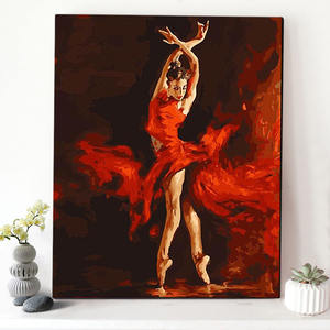 CHENISTORY DZ415 hediye yağlı boya numaraları ile çerçeve ile kitleri için tuval üzerine seksi dansçı - Product Image 1
