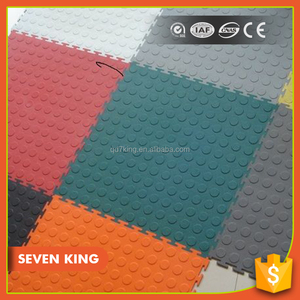 Qingdao 7 <span class=keywords><strong>rey</strong></span> 100% <span class=keywords><strong>fuente</strong></span> de la fábrica de revestimiento de suelo de pvc esteras de plástico azulejo para garaje - Product Image 1