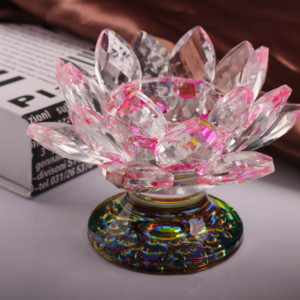 Chandelier fleur de Lotus en cristal, 1 pièce, vente en gros, chandelier pour décoration de la maison - Product Image 3