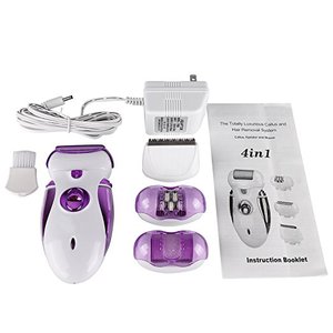 4 <span class=keywords><strong>en</strong></span> 1 recargable dama depiladora eléctrica de afeitar de pelo para las mujeres la eliminación de pelo de belleza cara <span class=keywords><strong>piernas</strong></span> axila - Product Image 5