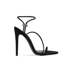2025 Factory Custom Pointed High Heel lycra Material Neon Color Strap <strong>Elastic</strong> <strong>Sandals</strong> - Product Image 3