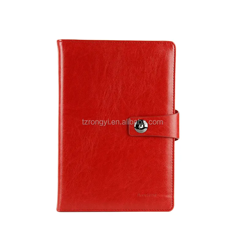 Beliebtesten maßgeschneiderte a6 größe leder-organizer notebook cover