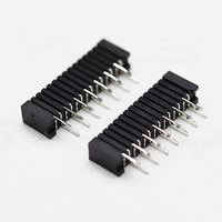 FPC-Conector recto de ángulo recto superior hacia abajo, 1,00mm, 10p, 20p, 22p, 25p, tipo Z, contacto Dual, negro