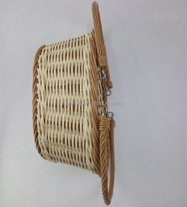 Nueva 4 Willow cesta de picnic para 4 personas vajilla ratán mimbre cesta de picnic con tapa cajas de fruta y verduras - Product Image 2