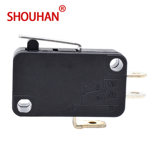 <span class=keywords><strong>Micro</strong></span>-interrupteur tout noir 2 broches <span class=keywords><strong>T125</strong></span> DIP 16A 250V SH10-3 de détection avec poignée - Product Image 3