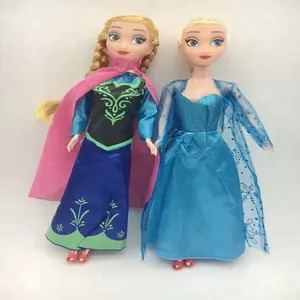 2018 Mode Populer Lucu Pabrik 30CM Putri Anna Elsa Boneka Kotak Hadiah Indah Boneka Vinil Mainan Grosir
