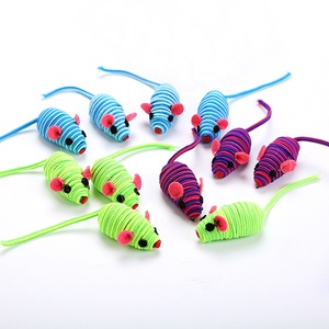 Giocattoli del gatto fasce di cuoio mouse può tirare colorato scelte tra cui fruscio prodotti per animali domestici - Product Image 1