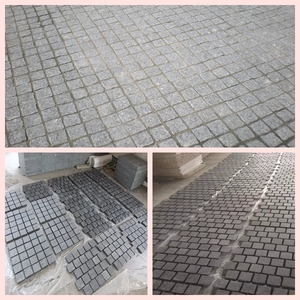 Dalles de pavage <span class=keywords><strong>en</strong></span> <span class=keywords><strong>granit</strong></span> gris plat noir pour l'extérieur, <span class=keywords><strong>en</strong></span> <span class=keywords><strong>granit</strong></span> interverrouillable - Product Image 2